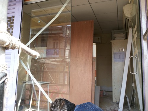 Glass door work by Sonali Enterprises at Janta Bank ATM, Shirwal - view 1